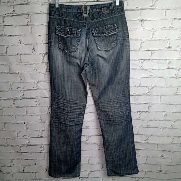 LOIS Womens Distressed Relaxed Blue Jeans Size 10 - Picture 4 of 14